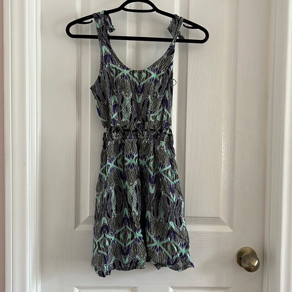 Summer Multi Color Zipper criss cross see through waist